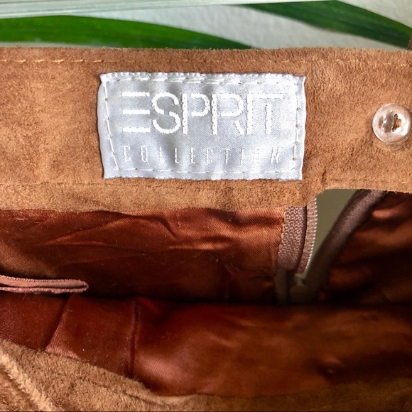 SOLD-Vintage Esprit Leather Skirt - Picture 3 of 7